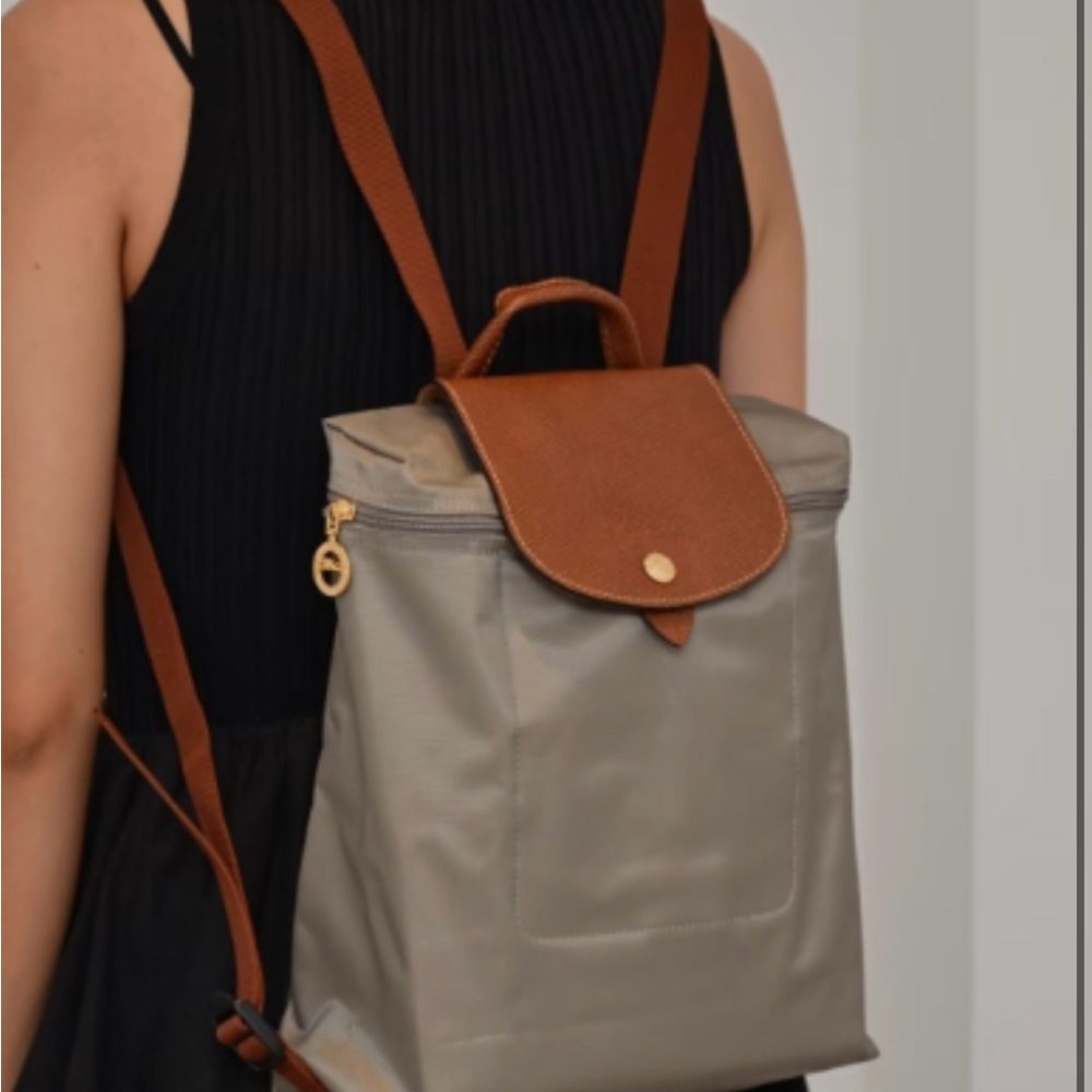 Longchamp Tan and Gray Women's Backpack